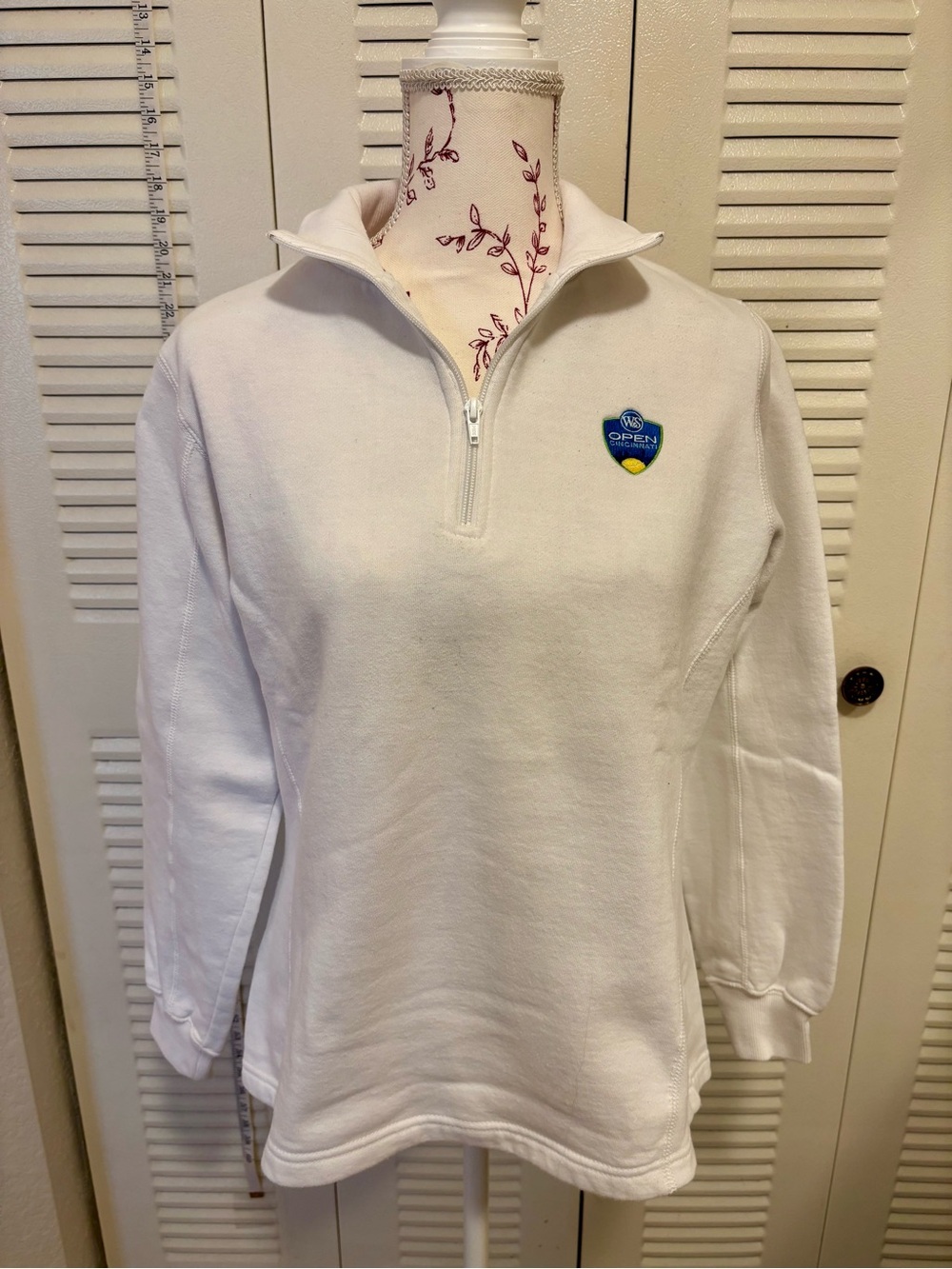 White Pullover with Blue & Lime US Open Cincinnati Crest